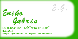 eniko gabris business card